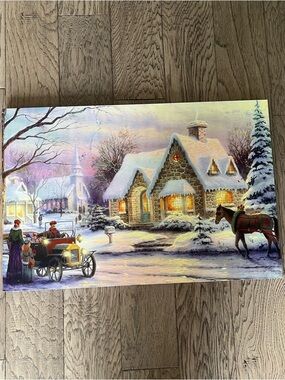 Memories of Christmas light up wall art
